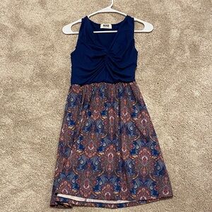 Verse Navy and Paisley Casual womens Dress